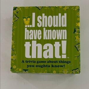 I Should Have Known That! Trivia Game - Green